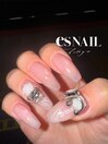 筆記体×ピアス