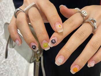 シェリーラメール 池袋店(cherie la mer)/ビーズフラワーネイル