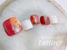 ラティレ 銀座(Lattirer)/暖色マーブルニュアンスネイル