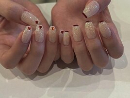 ラメワンカラーハートホロ￥9700