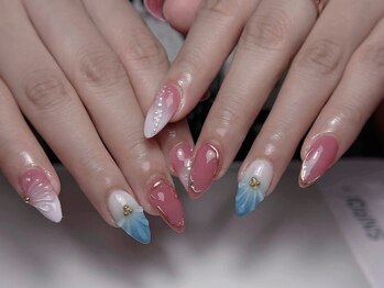 ピーチネイル 大塚(Peach Nail)/チップ長さだしxアートxグラデ