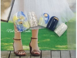 タイダイビジューfootネイル