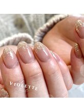 ビオレッタネイル(Violette Nail)/カジュアルラメグラデーション
