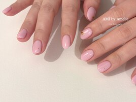 桜ピンクネイル:mikako