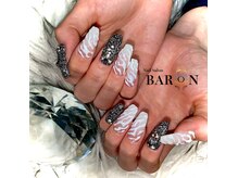 バロン 心斎橋店(BARON)/ジェルネイル ☆ゼブラネイル