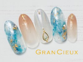 ブルー系もやもやネイル／7500円