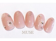 ミューズ MUSE 四街道大日店/大人フラワー花くすみピンク