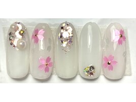 ふんわり桜ネイル