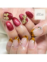 ソラール(SOLAR)/べっこう&ボルドーネイル