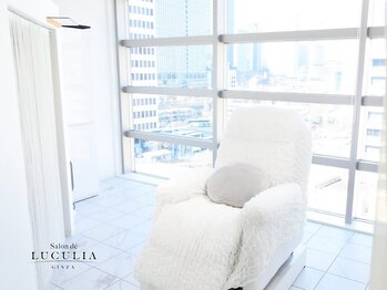 サロンドルクリア 銀座店(Salon de LUCULIA)の写真/半個室の上品空間白を基調としたサロンでリクライニングチェアに身を委ねリラックス♪