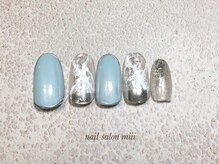 ミー(miii)/水彩大理石ニュアンスネイル