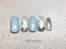 水彩大理石ニュアンスネイル