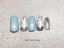 水彩大理石ニュアンスネイル