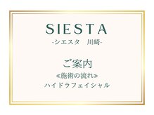シエスタ(SIESTA)/ハイドラフェイシャル施術の流れ