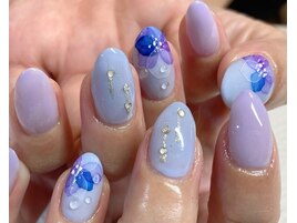 水彩・アジサイネイル