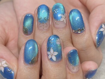 ネイルフロンティア 吉祥寺(NAIL FRONTIER)/F繊細ブルーフラワー11980円