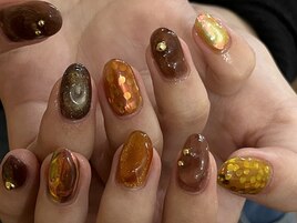 秋のニュアンスネイル