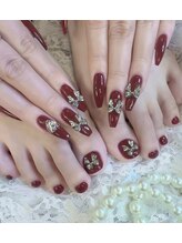 ローラネイル(Roller nail)/フットワンカラーコース¥5500