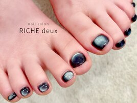 黒マグネットフットネイル
