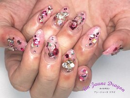 【自爪ネイル】ゴテゴテネイル