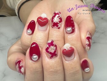アン ジョーヌドラゴ/【自爪ネイル】チェックネイル