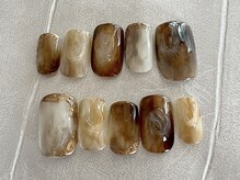 エムドットネイル 池袋(m.nail)/ブラウンアシメニュアンス