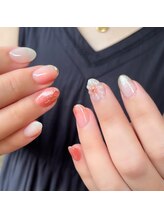 セクションプラス 吉祥寺(SECTION+)/ぷっくりお花ニュアンスデザイン