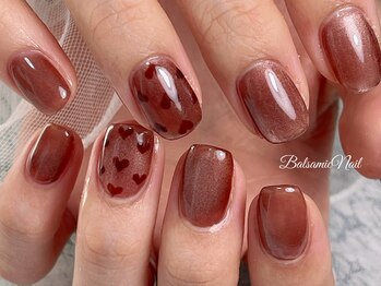 バレンタインネイル