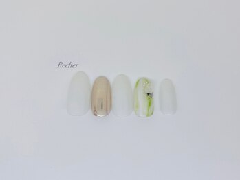 ネイルサロンリシェ 烏丸御池(Recher)/若草色*ニュアンス