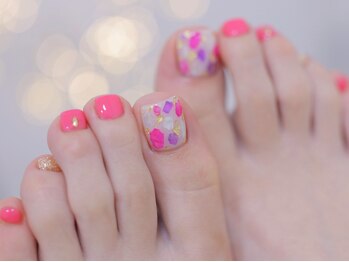 幻之花ネイル/シェルネイル　フットネイル
