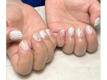 ネイル クレアーレ(Nail creAre)/ホワイトマーメイドネイル
