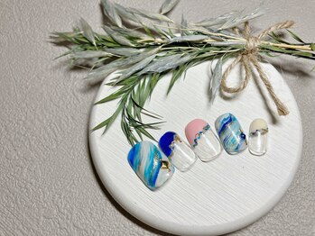 ブレス 仙台駅前本店(BLESS)/海風を感じるマーブルネイル!
