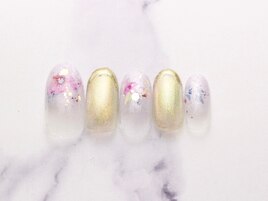 ラッキー転写花ネイル全員￥7980