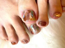 アミュリー ネイル アトリエ(Amury nail atelier)/べっこう マーブル オーロラ