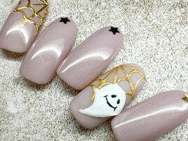 ハロウィン おばけ ネイル