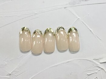 ネイルアンドまつげ リュフェール 五反田(Nail Lufaire)/キラキラフレンチ