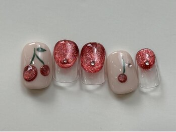 ネイルメゾン 天神店(NAIL MAISON)/さくらんぼマグピンク¥7000