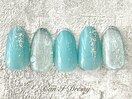 大人かわいい梅雨ネイル¥7,000