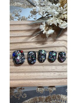 プルメリアドット(Plumeria.)/ネオンフットネイル