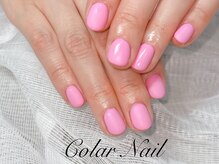 コラールネイル 本町(Colar Nail)/ポップなピンクマットネイル