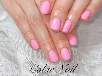 コラールネイル 本町(Colar Nail)/ポップなピンクマットネイル