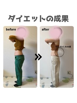 ファミール鍼灸整体院(famille鍼灸整体院)/体重マイナス8.4kg