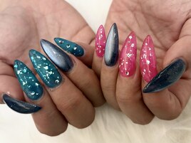 アシメバブルネイル☆