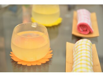 かおん/施術前後にお茶をご用意♪