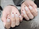 ハート×アイボリー
