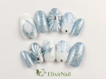 エリクサーネイル 新橋(Elixir Nail)の写真/特別な日には華やかなネイルで心も弾む♪繊細なアートで周りと差がつくネイルデザインをご提案します☆