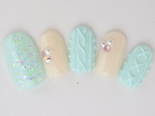 ネイルサロン ドレリッチ 大宮店(drerich)/【6990】パステルグリーンニット