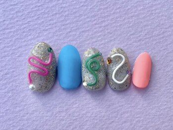 ネイルマフィア 渋谷(NAIL MAFIA)/うねうねワイヤーネイル