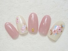 シックネイル(CHIC nail)/ピンク　フラワー　ネイル