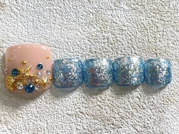 レイネイル 岐阜茜部店(RAY NAIL)/ギラギラサマーネイル